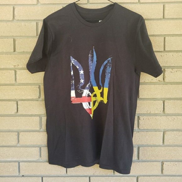 Support Ukraine / America Trident T-Shirt Size: Small - Picture 2 of 3